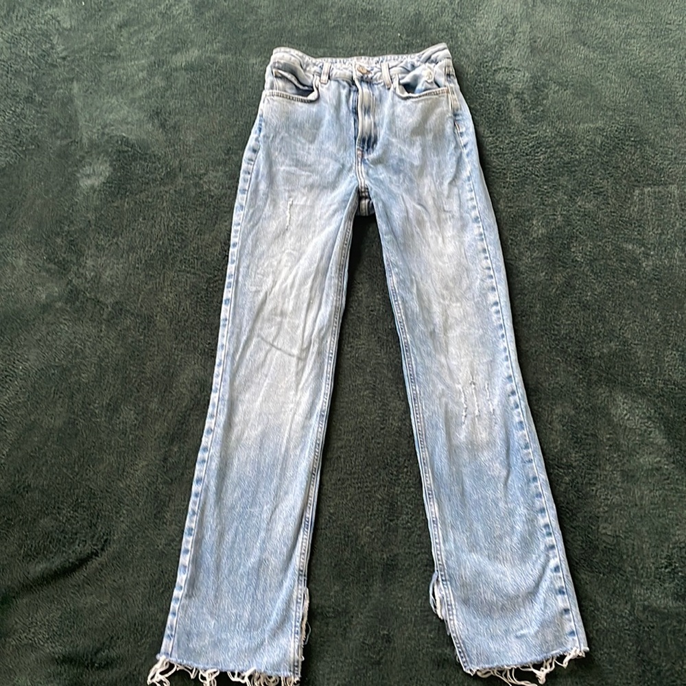 Zara Jeans High Waist Light Denim